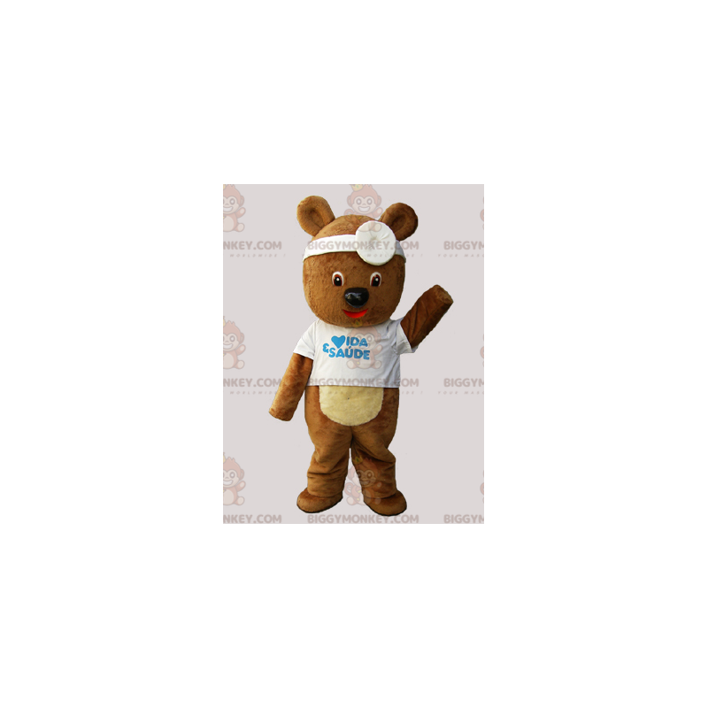 BIGGYMONKEY™ Teddy Bear Ruskea lääkärin maskottiasu -