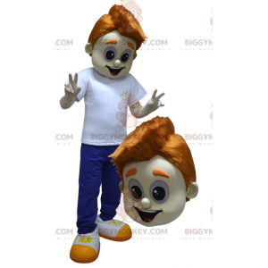 BIGGYMONKEY™ Costume da mascotte per ragazzo adolescente blu e