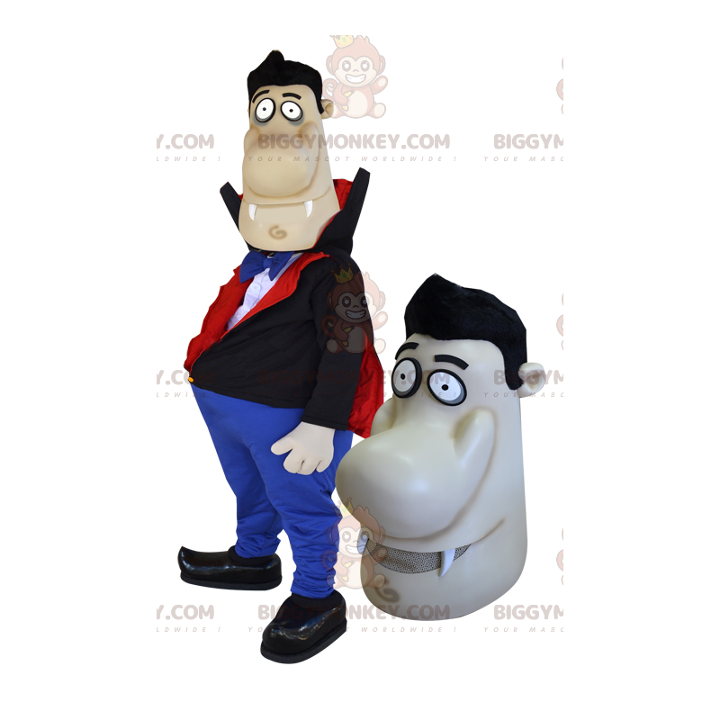 BIGGYMONKEY™ Plump Vampire Man Mascot Costume With Huge Nose -
