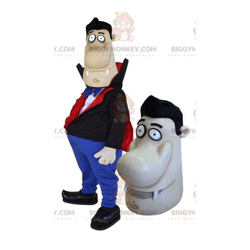 Costume de mascotte BIGGYMONKEY™ d'homme vampire dodu avec un