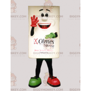 BIGGYMONKEY™ mascottekostuum met lachend vierkant figuur -