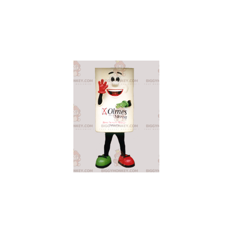 Costume da mascotte BIGGYMONKEY™ con mattoni a figura quadrata