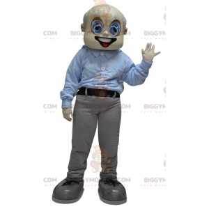 Costume de mascotte BIGGYMONKEY™ de vieil homme de grand-père