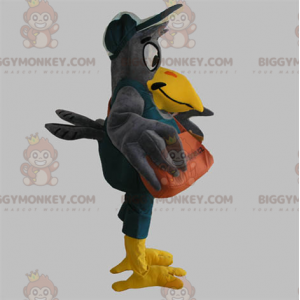 BIGGYMONKEY™ Costume da mascotte uccello gigante grigio e