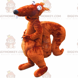 BIGGYMONKEY™ maskotkostume Brunt kæmpe egern med stor hale -