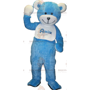 Blauw en wit teddybeer BIGGYMONKEY™ mascottekostuum -