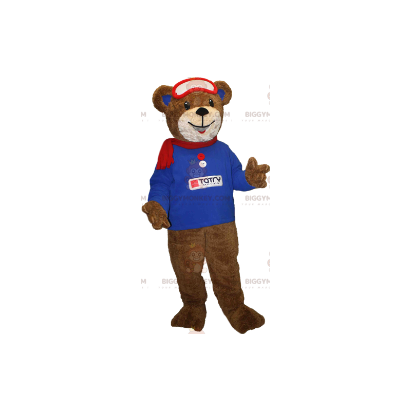 Traje de mascote BIGGYMONKEY™ filhote de urso marrom com