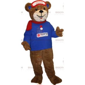 Traje de mascote BIGGYMONKEY™ filhote de urso marrom com