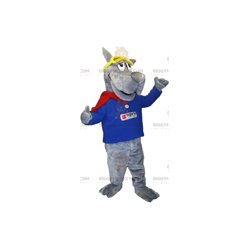 Giant Gray Dog BIGGYMONKEY™ Mascot Costume Mountain