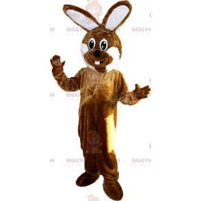 Brown and White Giant Bunny BIGGYMONKEY™ Mascot Costume –