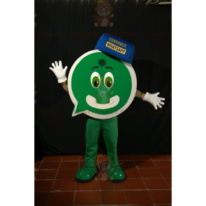 Costume de mascotte BIGGYMONKEY™ de bonhomme vert avec une