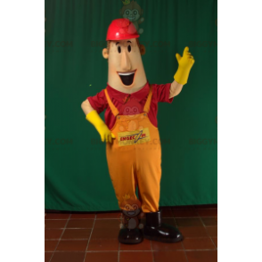 BIGGYMONKEY™ Costume da mascotte da uomo in tuta con elmetto -