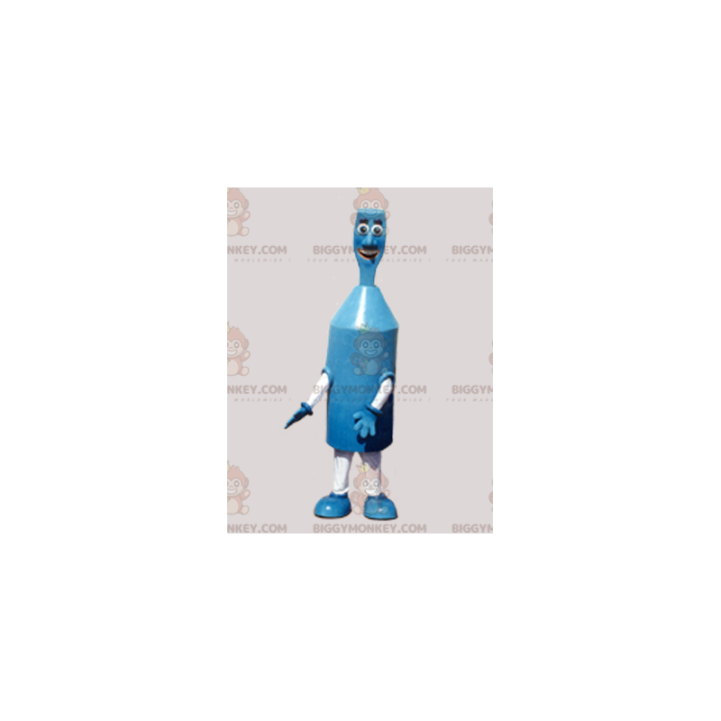 Divertido disfraz de mascota Robot Man azul y blanco
