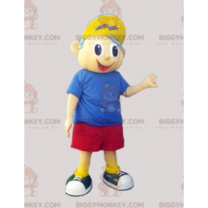 Costume da mascotte BIGGYMONKEY™ da ragazzino in pantaloncini