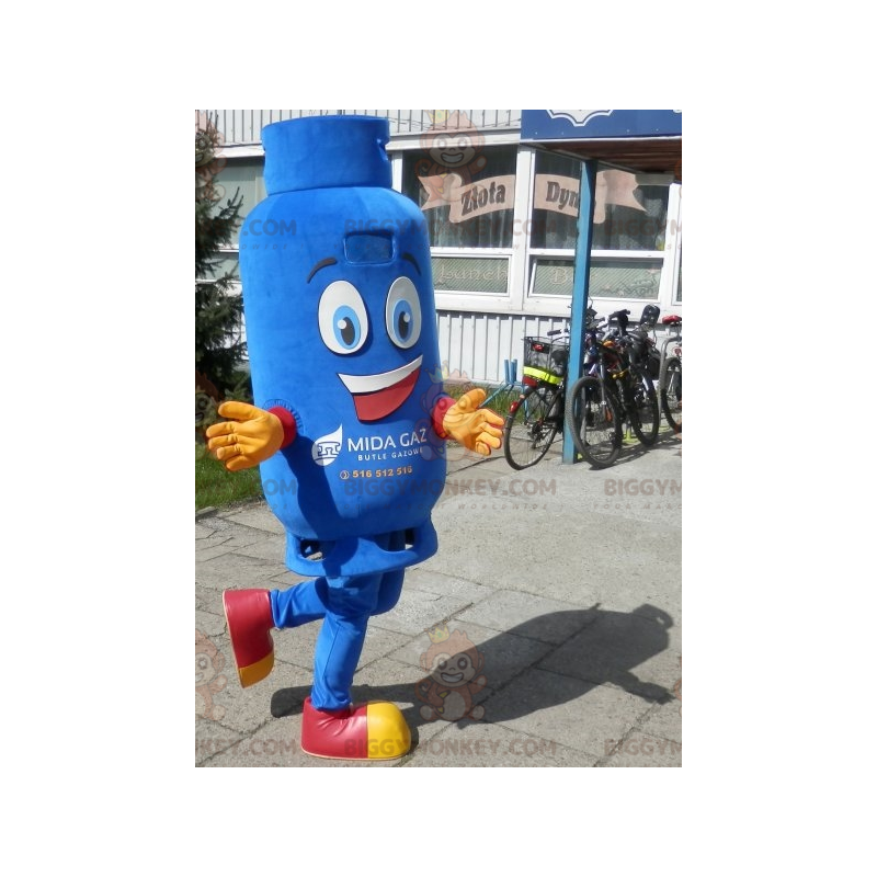 Costume da mascotte BIGGYMONKEY™ con bombola di gas blu