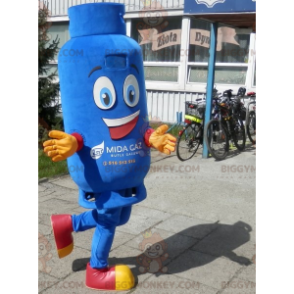 Costume de mascotte BIGGYMONKEY™ de bombonne de gaz bleu