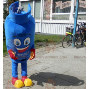 Smiling Blue Gas Canister BIGGYMONKEY™ Mascot Costume -