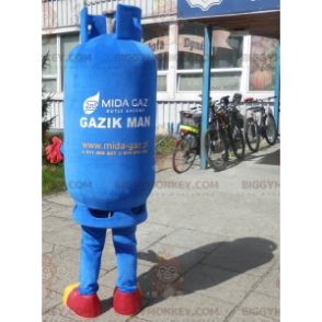 Disfraz de mascota BIGGYMONKEY™ con bombona de gas azul