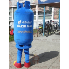 Smiling Blue Gas Canister BIGGYMONKEY™ Mascot Costume -