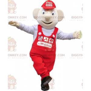 Costume de mascotte BIGGYMONKEY™ de vendeur d'ouvrier de