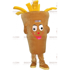 Costume da mascotte cono di patatine fritte BIGGYMONKEY™. Snack