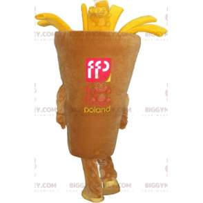 Costume de mascotte BIGGYMONKEY™ de cornet de frites. Costume