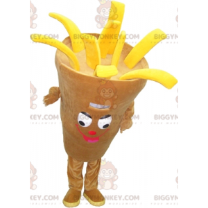 Costume de mascotte BIGGYMONKEY™ de cornet de frites. Costume