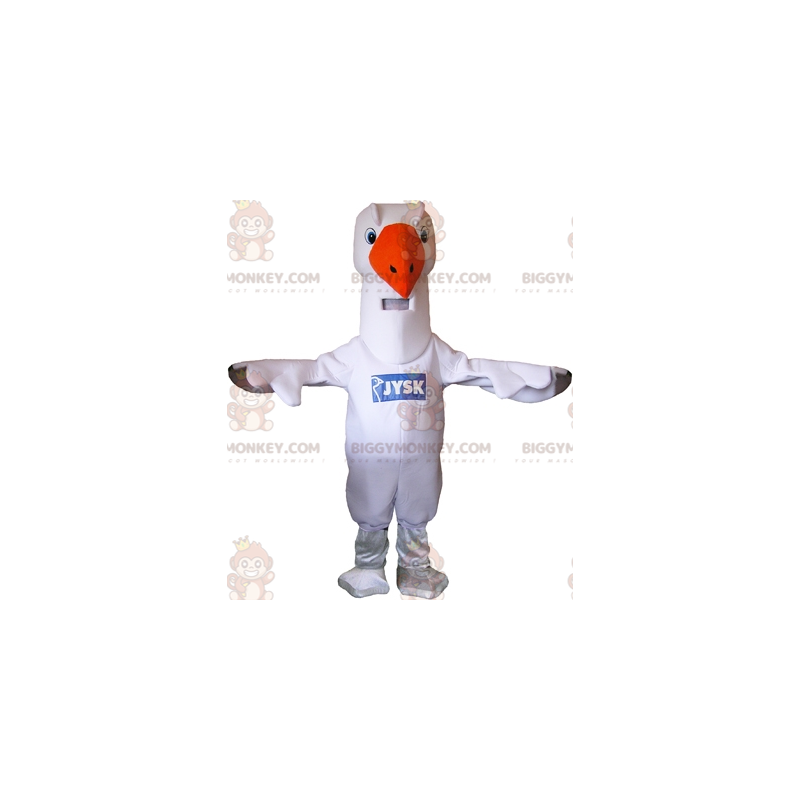 BIGGYMONKEY™ Giant White Goose Swan Seagull Mascot Costume -
