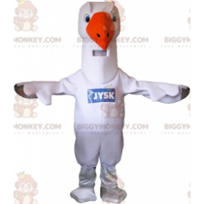 BIGGYMONKEY™ Giant White Goose Swan Seagull Mascot Costume -