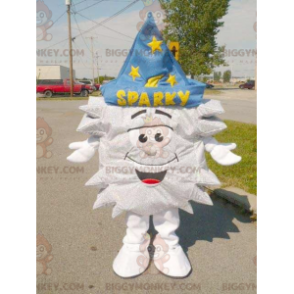 Silver Star BIGGYMONKEY™ Mascot Costume with Wizard Hat -