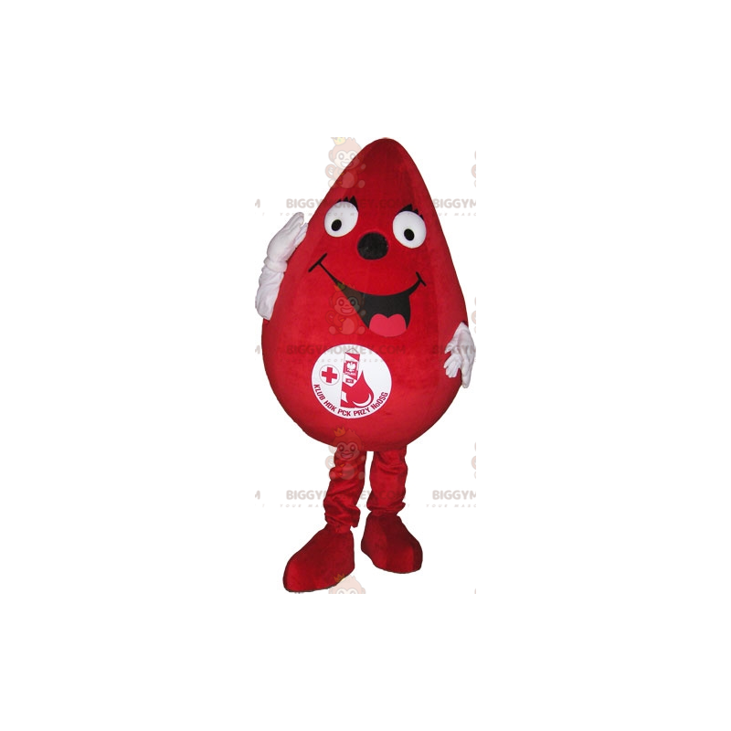 Giant Red Blob BIGGYMONKEY™ Mascot Costume. Blood Donation