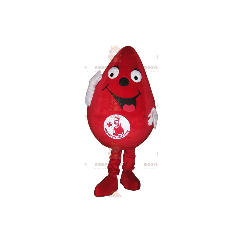 Giant Red Blob BIGGYMONKEY™ maskotkostume. Bloddonation