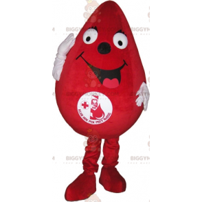 Giant Red Blob BIGGYMONKEY™ Mascot Costume. Blood Donation