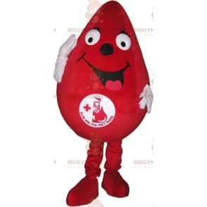 Giant Red Blob BIGGYMONKEY™ Maskottchen-Kostüm. Blutspende