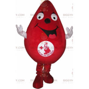 Costume de mascotte BIGGYMONKEY™ de goutte rouge géante.