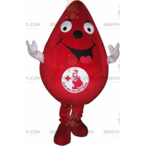 Giant Red Blob BIGGYMONKEY™ maskotkostume. Bloddonation