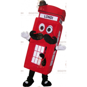 Kostium maskotki BIGGYMONKEY™ budka telefoniczna w Londynie.