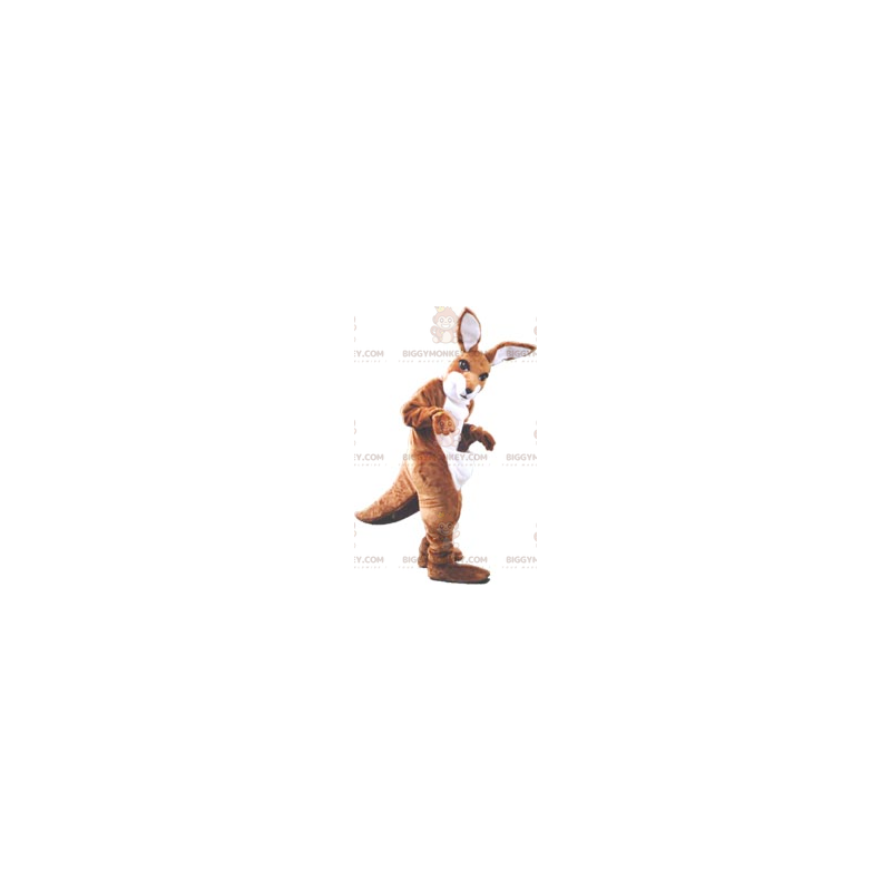 Brown and White Kangaroo BIGGYMONKEY™ Mascot Costume -