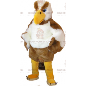 BIGGYMONKEY™ Disfraz de mascota de águila blanca y marrón de