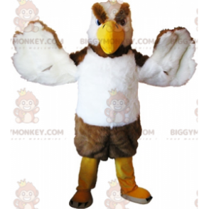 Costume de mascotte BIGGYMONKEY™ d'aigle blanc et marron à