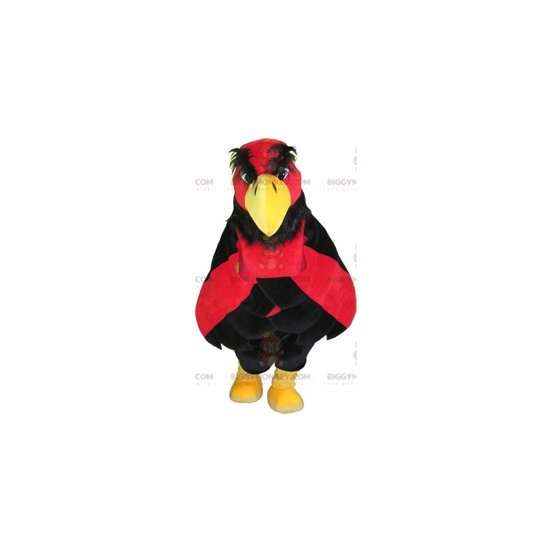 Στολή μασκότ BIGGYMONKEY™ Red Black and Yellow Bird Vulture.