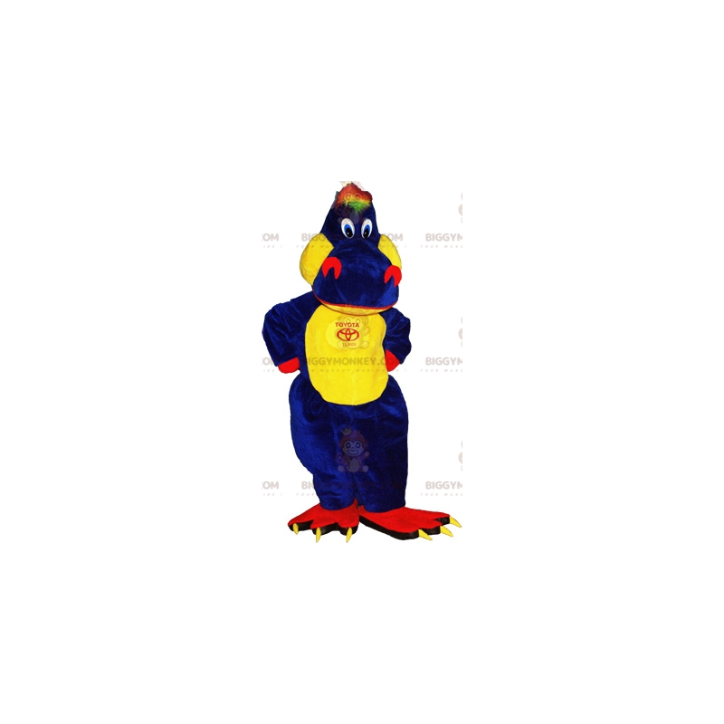 BIGGYMONKEY™ Maskottchenkostüm mit rot-gelbem und blauem