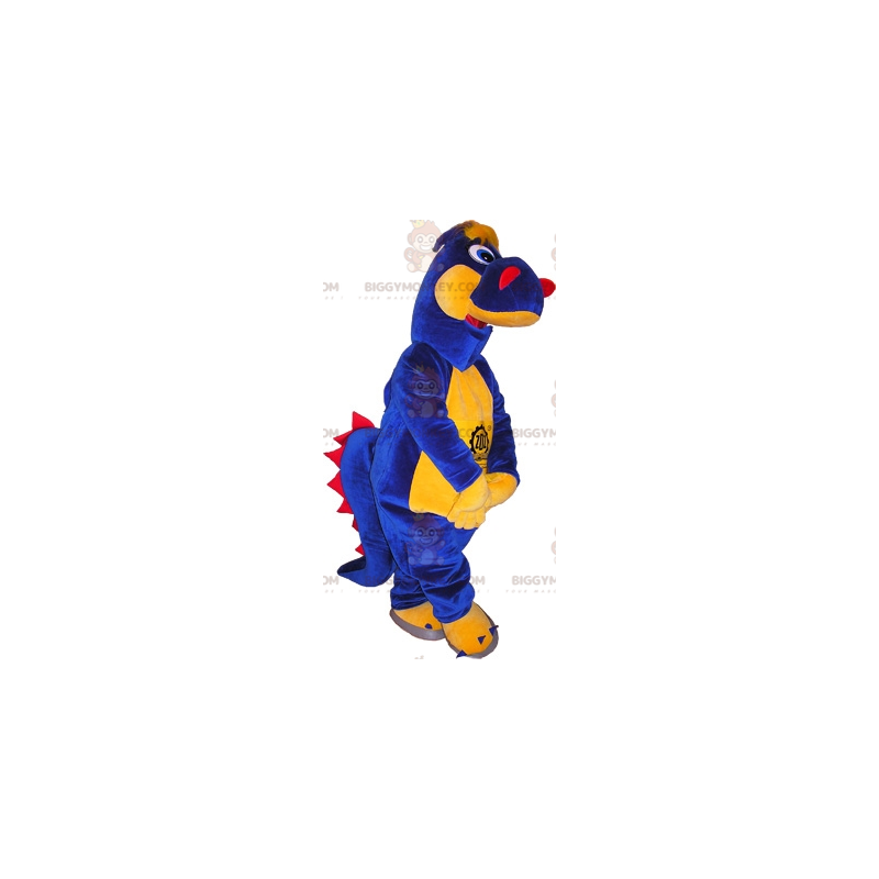 Costume de mascotte BIGGYMONKEY™ de dinosaure tricolore.