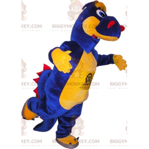 Costume mascotte BIGGYMONKEY™ dinosauro tricolore. Costume da