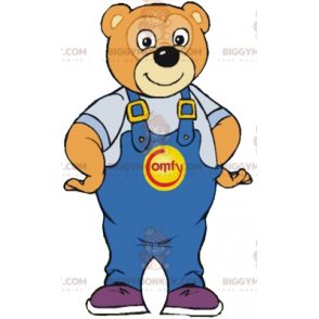 Costume da mascotte sorridente dell'orso bruno BIGGYMONKEY™ con