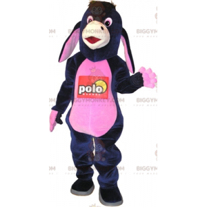 Costume da mascotte Jenny Donkey BIGGYMONKEY™ blu e rosa.