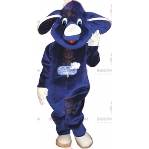 Blue and White Elephant Biggymonkey Mascot Costume, Blue Baby Elephant Costume