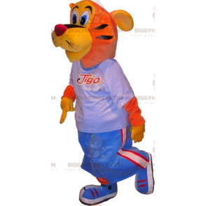 BIGGYMONKEY™ basketbal tijger mascotte kostuum. Sports Tiger