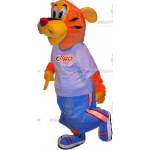 BIGGYMONKEY™ basketball tiger mascot costume. Sports Tiger