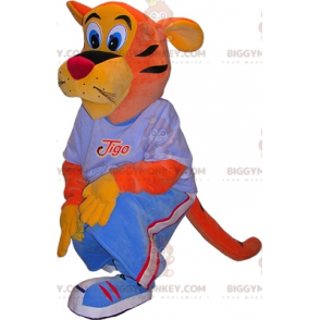 BIGGYMONKEY™ basketbal tijger mascotte kostuum. Sports Tiger